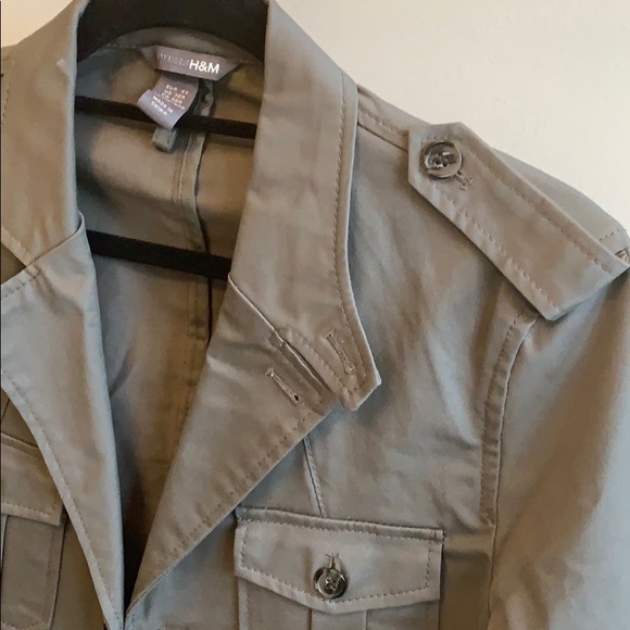 Forest green military style jacket - Picture 3 of 7